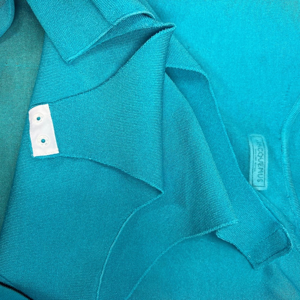 NWT Jacquemus La Robe Maille Roupao Sheer Mini Dress Knit Turquoise Blue Size 34 - Picture 11 of 16